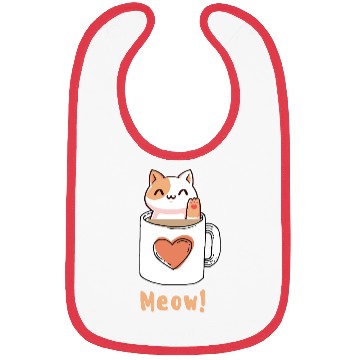 Discover Fluffy kitty tea for women Bibs