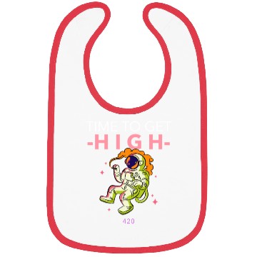 Discover Cosmic Astronaut Marijuana Celebratory Design Bibs