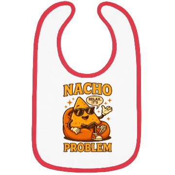 Discover Funny Nacho Pun – Relaxed & Cheesy Vibes Bibs