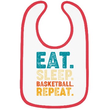 Discover Eat Sleep Basketball Repeat Retro Vintage Bibs