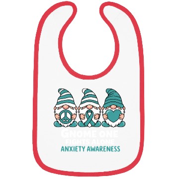 Discover Anxiety Awareness Gnome One Fights Alone Wear Bibs