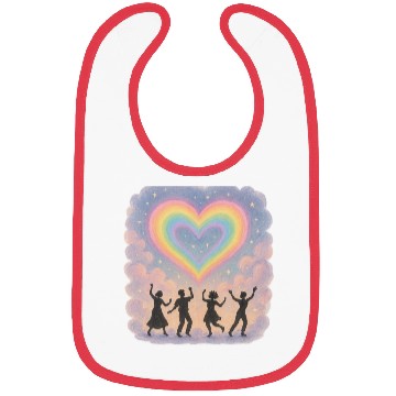 Discover 20250702 1417 Rainbow Heart Dance simple compos Bibs