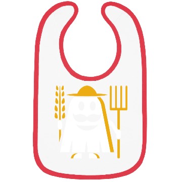 Discover Farmer Ghost Cartoon Print Bibs