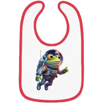 Discover Frog in space suit Bibs