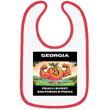 Discover Georgia Peach State Art Bibs