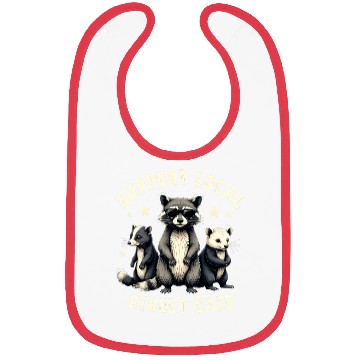 Discover Support Local Street Cats Funny Raccoon Opossum Bibs