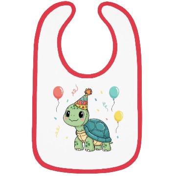 Discover Turtle Wearing a Party Hat Bibs