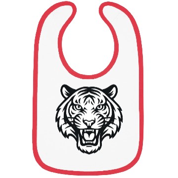 Discover Black and White Tiger Face Bibs