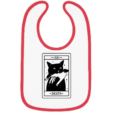 Discover Tarot Card Black Cat Bite Bibs