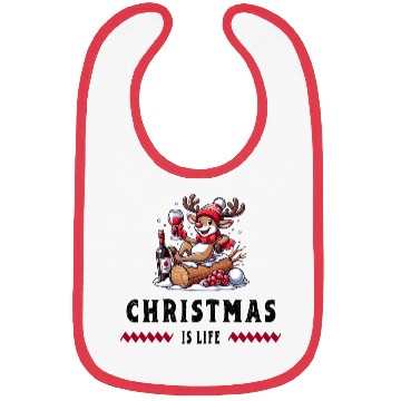 Discover Reindeer With Wine - Christmas Vibes Bibs