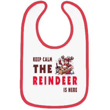 Discover Keep Calm, The Reindeer Is here Bibs