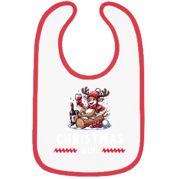 Discover Reindeer With Wine - Christmas Vibes Bibs