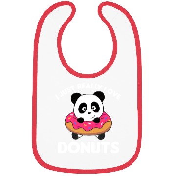 Discover Sweet Panda Funny Animals In Donut Pink Bibs