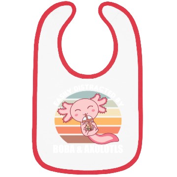 Discover Bubble Tea Axolotl Chocolate Sweet Animals Boba Bibs