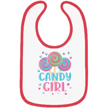 Discover Cute Lollipop Candy Girl Design 01 Bibs