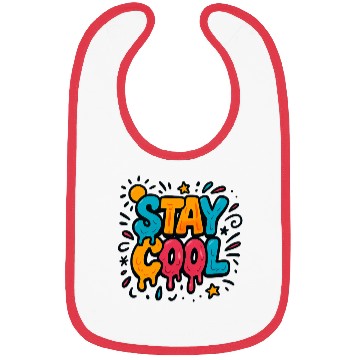 Discover Stay Cool - Melting Ice Cream Graffiti Vibes Bibs