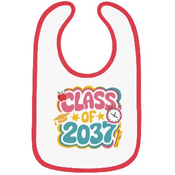 Discover Class of 2037 Grow With Me, groovy back to school Bibs