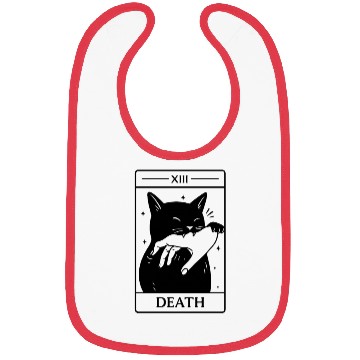 Discover Death Tarot Cat, Funny Dark Humor, Occult Bibs
