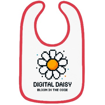 Discover Digital Daisy Pixel Art Bibs