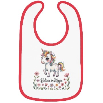 Discover Believe in Magic – Cute Rainbow Unicorn Fantasy Bibs