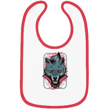 Discover Neon Wolf Portrait Illustration Bibs