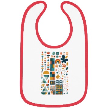 Discover Colorful Geometric Harmony Bibs