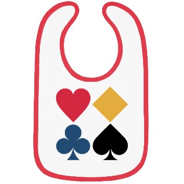 Discover Classic Card Suits Bibs