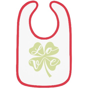 Discover Lucky Love Four Leaf Clover Bibs