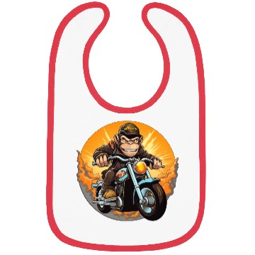 Discover Monkey Motorcycle / Motorcyclist Monkey Bibs