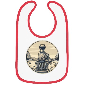 Discover Vintage Western Steam Train Badge Bibs