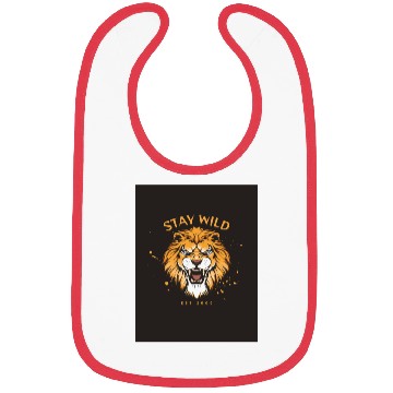 Discover Orange Illustrative Stay Wild Bibs