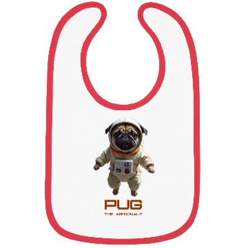 Discover Pug the Astronaut Bibs