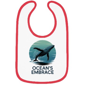 Discover Ocean’s Embrace – Majestic Whale Retro Ocean Bibs