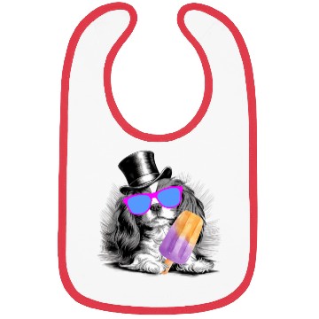 Discover Cavalier King Charles Spaniel with a popsicle Bibs
