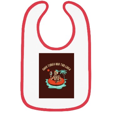Discover Brown Hand Drawn Skull Summer Bibs 20250706
