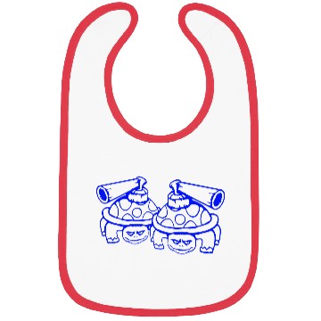 Discover 2 turtles shell gun shooting war attack tank team Bibs