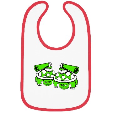 Discover 2 turtles shell gun shooting war attack tank team Bibs