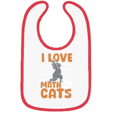 Discover I Love Math Cats Cat Lover Science Teacher Student Bibs
