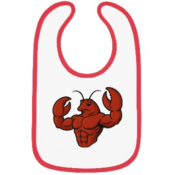 Discover Crab lobster fitness workout cartoon strong biceps Bibs