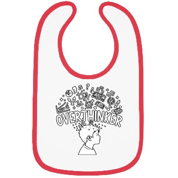 Discover OVERTHINKER – Nerdy Aesthetic Brainstorm Design Bibs