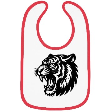 Discover Roaring Tiger Outline Bibs