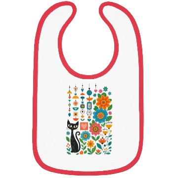 Discover Midnight Cats Blooming Charms Bibs