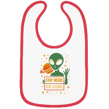 Discover Stay Cosmic Alien Bibs