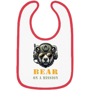 Discover Bear In Mission / Military Design Bibs
