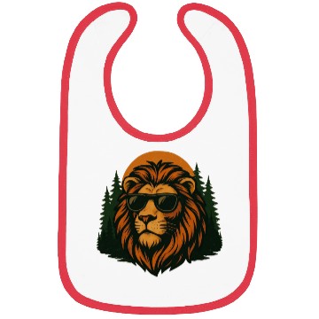 Discover Summer lion forest chill design Bibs
