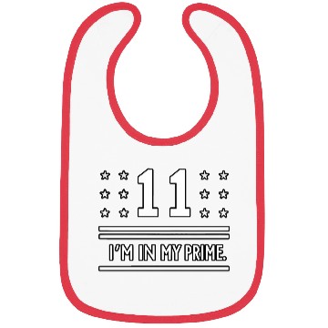 Discover 11 – I'm in My Prime | Funny Math Pun Bibs