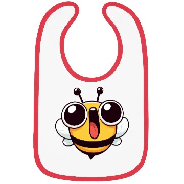 Discover Euphoric bee meme cartoon face joy insect Bibs