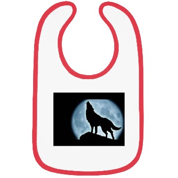 Discover Wolf howling in the moonlight Bibs