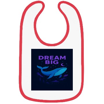 Discover Dream Big Whale Nightscape Design Bibs
