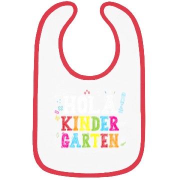 Discover Hola Kindergarten Spanish Teacher Back to School Bibs